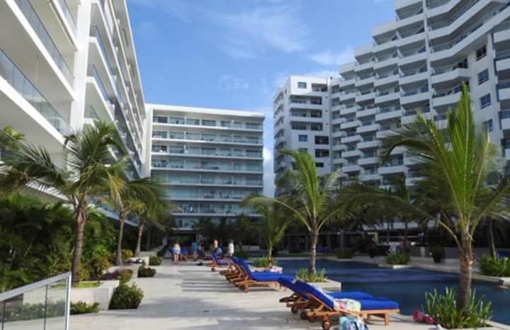 Hermoso Apartamento Con Todas Las Comodidades Acceso Directo A La Playa Morros Epic Sector La Boquilla Cumple Protocolos De Bioseguridad Cartagena Esterno foto