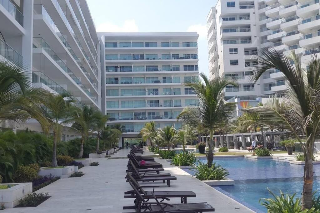 Hermoso Apartamento Con Todas Las Comodidades Acceso Directo A La Playa Morros Epic Sector La Boquilla Cumple Protocolos De Bioseguridad Cartagena Esterno foto