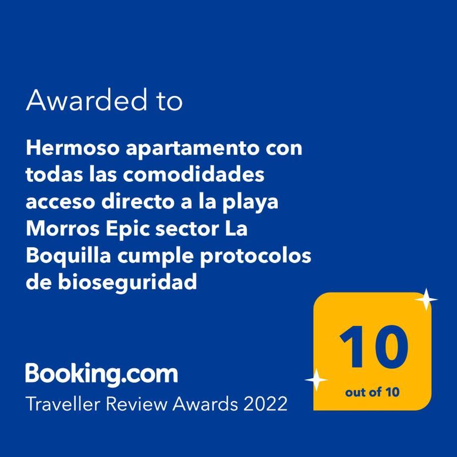 Hermoso Apartamento Con Todas Las Comodidades Acceso Directo A La Playa Morros Epic Sector La Boquilla Cumple Protocolos De Bioseguridad Cartagena Esterno foto